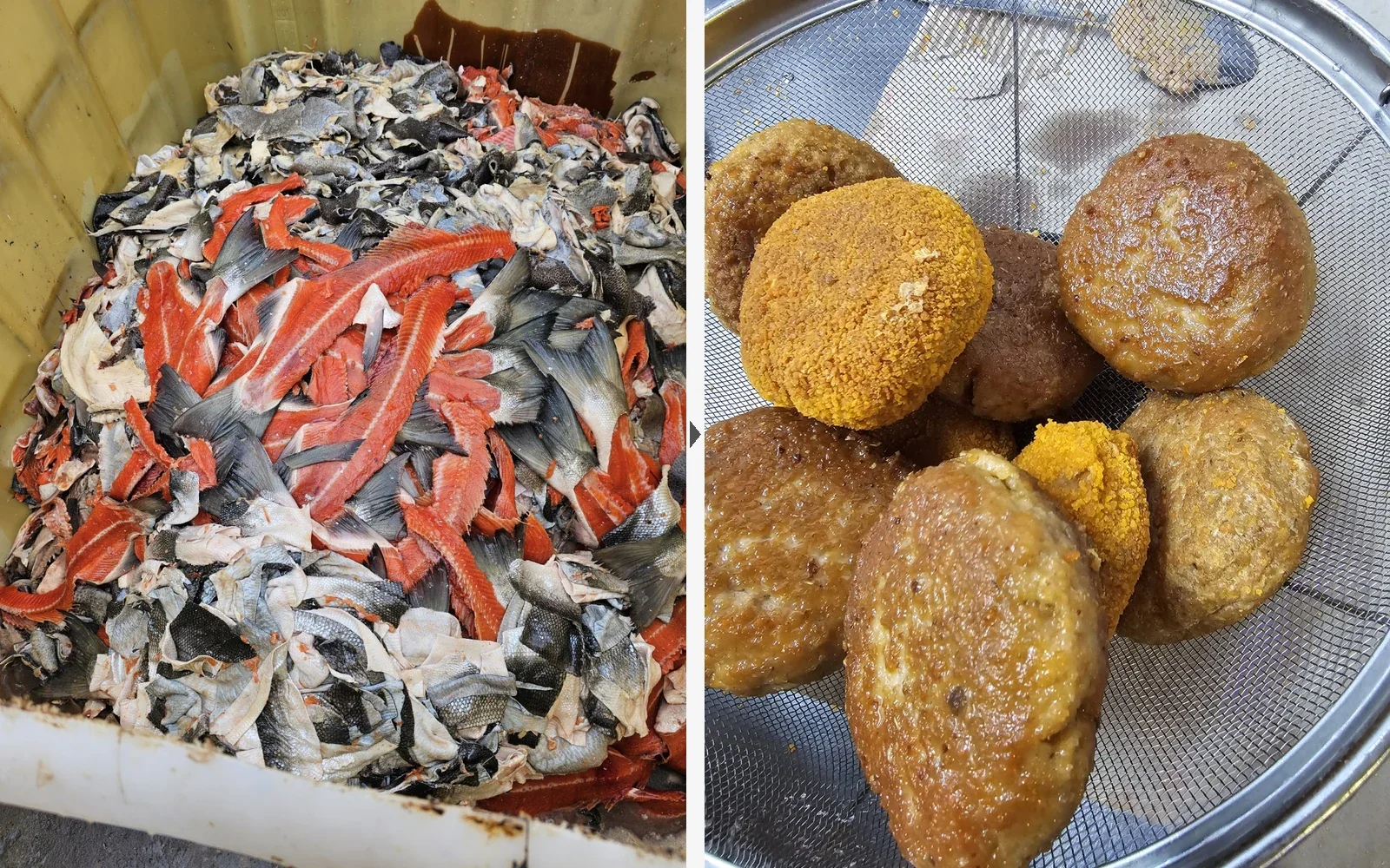 Food-grade fish by-products and finished value-added food products