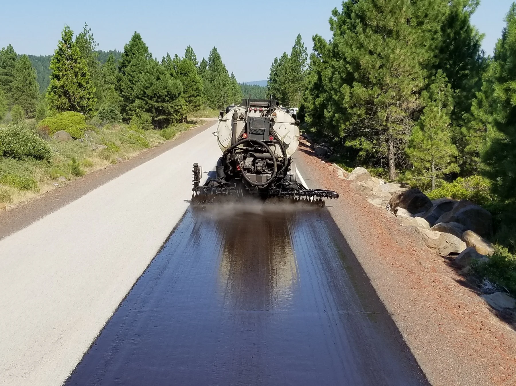 Roadworks: bituminous surface treatment